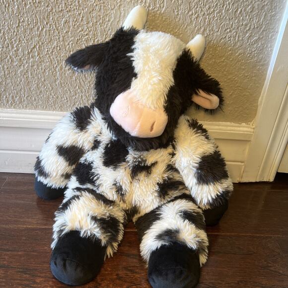 Vermont Teddy Bear Plush Cow 18” Holstein Black White Stuffed Animal - Picture 1 of 7